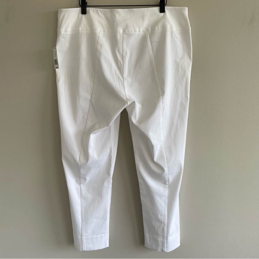 Elliott Lauren Women's Pull On Ankle Pant White Size 16 - Picture 5 of 15
